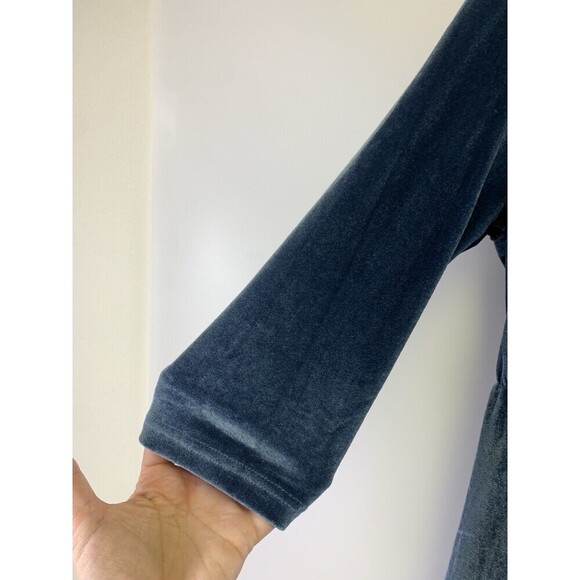 Baltic Born Sofia Velvet Maxi Dress Blue V-Neck 3/4 Sleeve Long Pullover Size XL - Picture 4 of 16